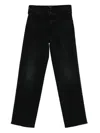 Mother The Mid Rise Rampler Zip Flood In Black