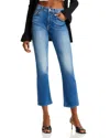 Mother Mid Rise Rambler Zip Ankle Fray Jeans In Dugout Doobies In Lhasa Love