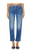 Mother The Mid-rise Dazzler Ankle Fray Jeans In Lhasa Love