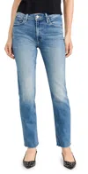 Mother The Runaway Fray High Rise Bootcut Jeans In Monkey In The Middle In Monkey In The Middle