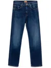 Mother The Mid Rise Rider Flood Jeans In Blue