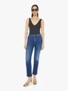 Mother The Mid Rise Rider Flood These Boots Are Made For Walkin' Jeans In Blue