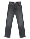 Mother The Mid Rise Rider Skimp Jeans In Gray