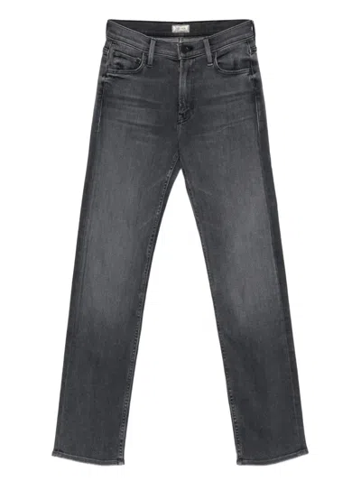 Mother The Mid Rise Rider Skimp Jeans In Gray