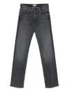 Mother The Mid Rise Rider Skimp Jeans In Gray
