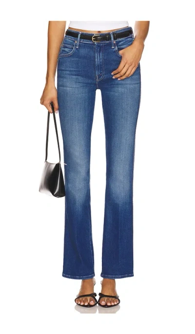 Mother The Mid Rise Smokin' Double Sneak In Blue