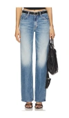 Mother Lil Mid Rise Tunnel Vision Sneak Jeans In Im A Winner In Blue