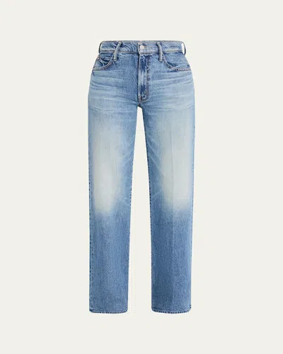 MOTHER THE MID-RISE TUNNEL VISION SNEAK JEANS