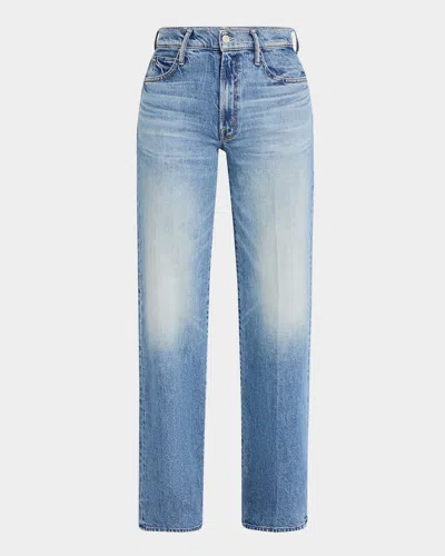 MOTHER THE MID-RISE TUNNEL VISION SNEAK JEANS