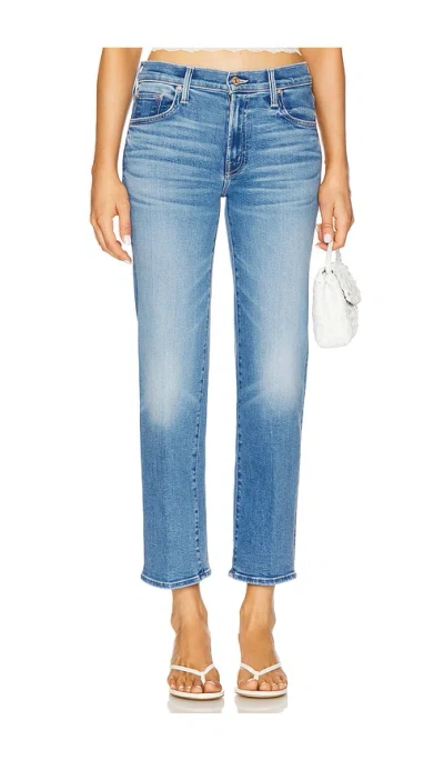 Mother The Mid Rise Zip Rambler Ankle In Out Of The Blue