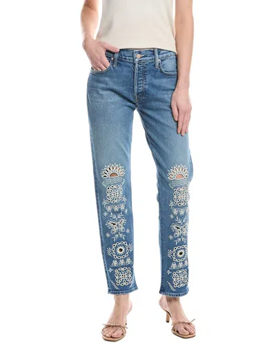 Mother The Mid-rise Hiker Hover Tequila Sunset Jean In Blue