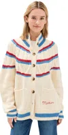 Mother The Mock Neck Cardigan In Say That Again