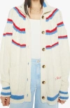 Mother The Mock Neck Cardigan In Say That Again