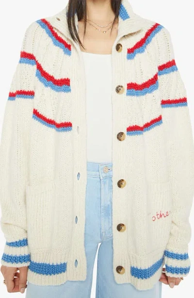 Mother The Mock Neck Cardigan In Say That Again
