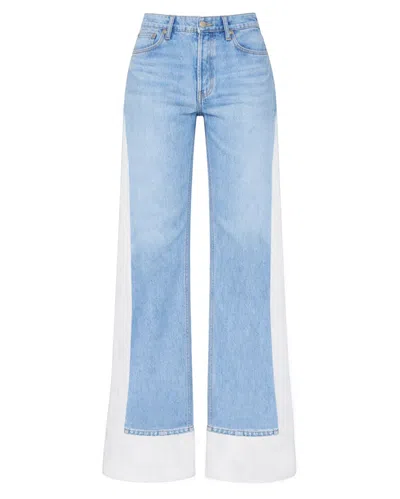 Mother Nacho Double Dip High-rise Wide-leg Jeans In Blue