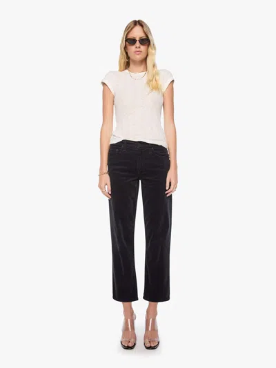 Mother The Newbie Ankle Beluga Pants In Black