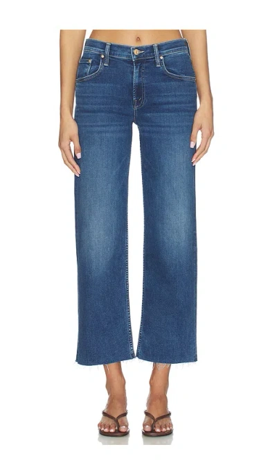 Mother The Newbie Ankle Fray Jeans In Blue