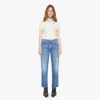 Mother The Newbie Ankle Hokey Pokey Jeans In Neutral