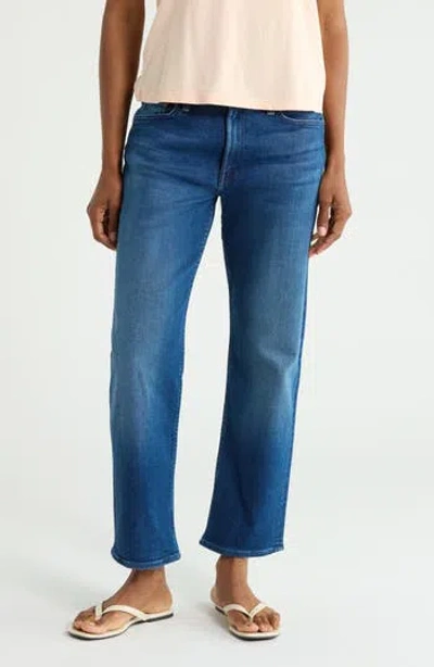 Mother The Newbie High Waist Ankle Straight Leg Jeans In Nip It In The Butt
