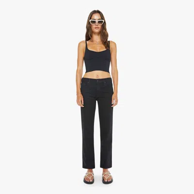 Mother The Newbie Hover Nighty Night Jeans In Black