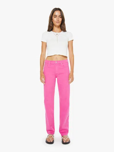 Mother The Newbie Skimp Shocking Pants In Pink