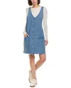 Mother The O Yeah Mini Dress In Blue