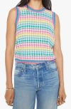 Mother The Open Back Sweater Tank In Multi