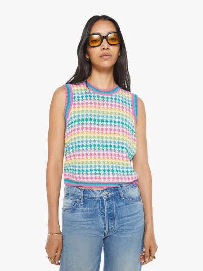 MOTHER THE OPEN BACK TANK TOP RAINBOW DREAMS IN MULTI - SIZE X-LARGE