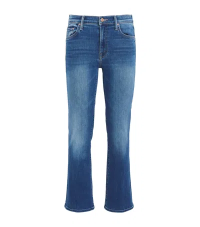Mother The Outsider Ankle Crop Jeans In Blue