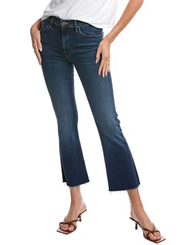 Mother The Outsider Ankle Fray Uncharted Waters Crop Jean In Blue