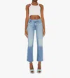 Mother The Outsider Flood Fray Jeans In Are We There Yet In Multi