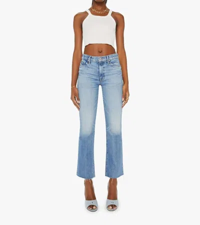 Mother The Outsider Flood Fray Jeans In Are We There Yet In Multi