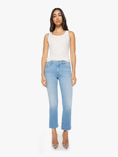 Mother The Outsider Flood Fray Room Service Jeans In Blue
