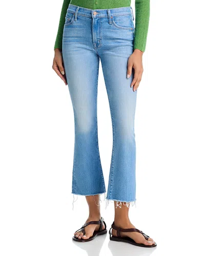 Mother The Outsider Flood Frayed Jeans In Room Service In Multi