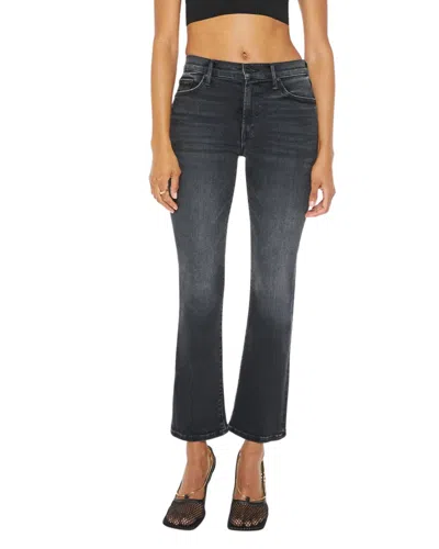 Mother The Outsider Flood Jeans In Not Today Satan In Black