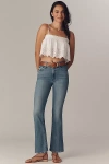 Mother The Outsider Flood Mid-rise Straight-leg Jeans In Blue