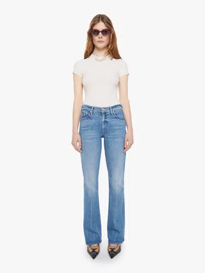 Mother The Outsider Sneak Hokey Pokey Jeans In Blue