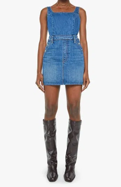 MOTHER MOTHER THE OVER IT DENIM MINIDRESS