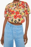 Mother The Party In The Back Shirt Flowers Al Fresco Sweater In Multi