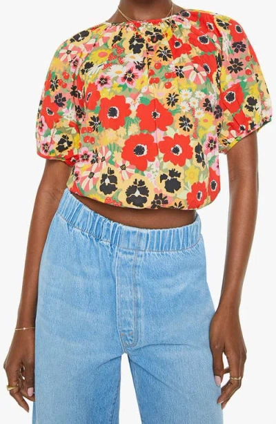 Mother The Party In The Back Floral Cutout Shirt