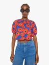 Mother The Party In The Back Shirt Pop Art Poppies Sweater In Blue