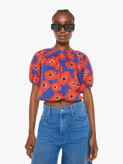 Mother The Party In The Back Shirt Pop Art Poppies Sweater In Blue