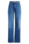 MOTHER THE PATCH MAVEN HEEL WIDE LEG JEANS