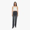 Mother Patch Maven Sneak High-rise Jeans In Not Today Satan In Black