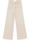 Mother 'patch Pocket Undercover Sneak' Beige Five-pocket Jeans In Cal Beige Chiaro