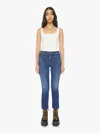 Mother The Patch Pocket Insider Flood On Your Left Bootcut Jean In Blue