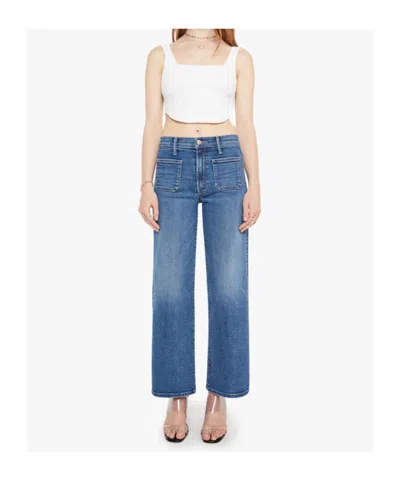 Mother The Patch Pocket Mid Rise Maven Ankle In Blue