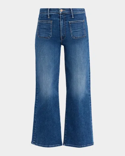 Mother The Patch Pocket Mid-rise Maven Ankle Jeans In Blue