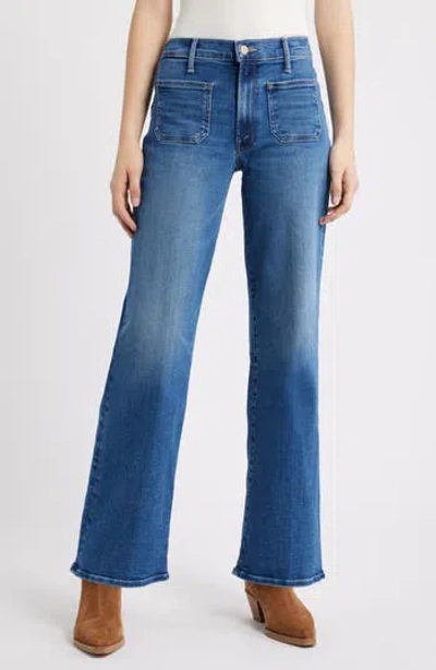 Mother The Patch Pocket Mid Rise Maven Skimp Jeans In Blue