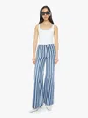 Mother The Patch Pocket Twister Sneak Striped Jeans In Blue